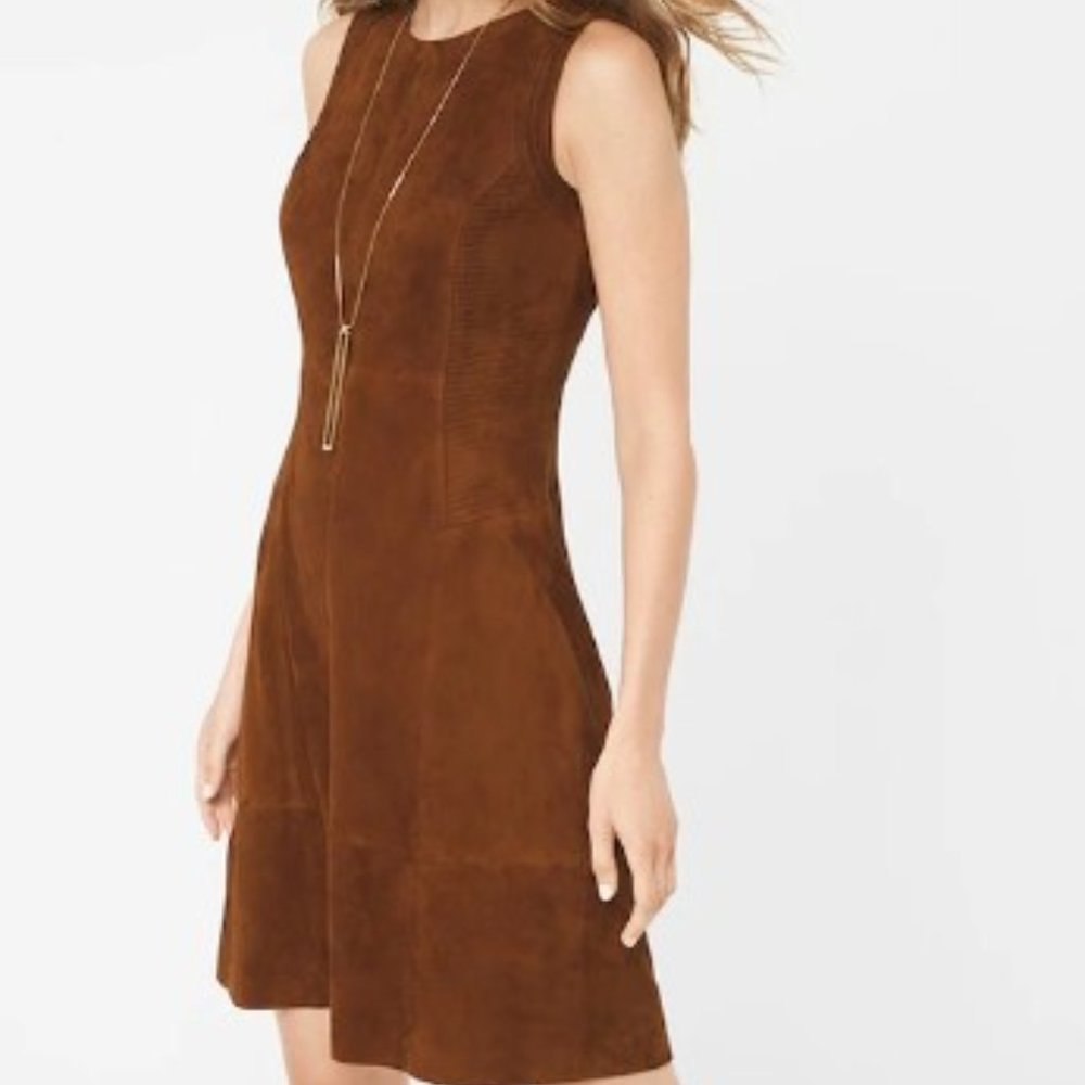 New White House Black Market Suede Dress - size 6